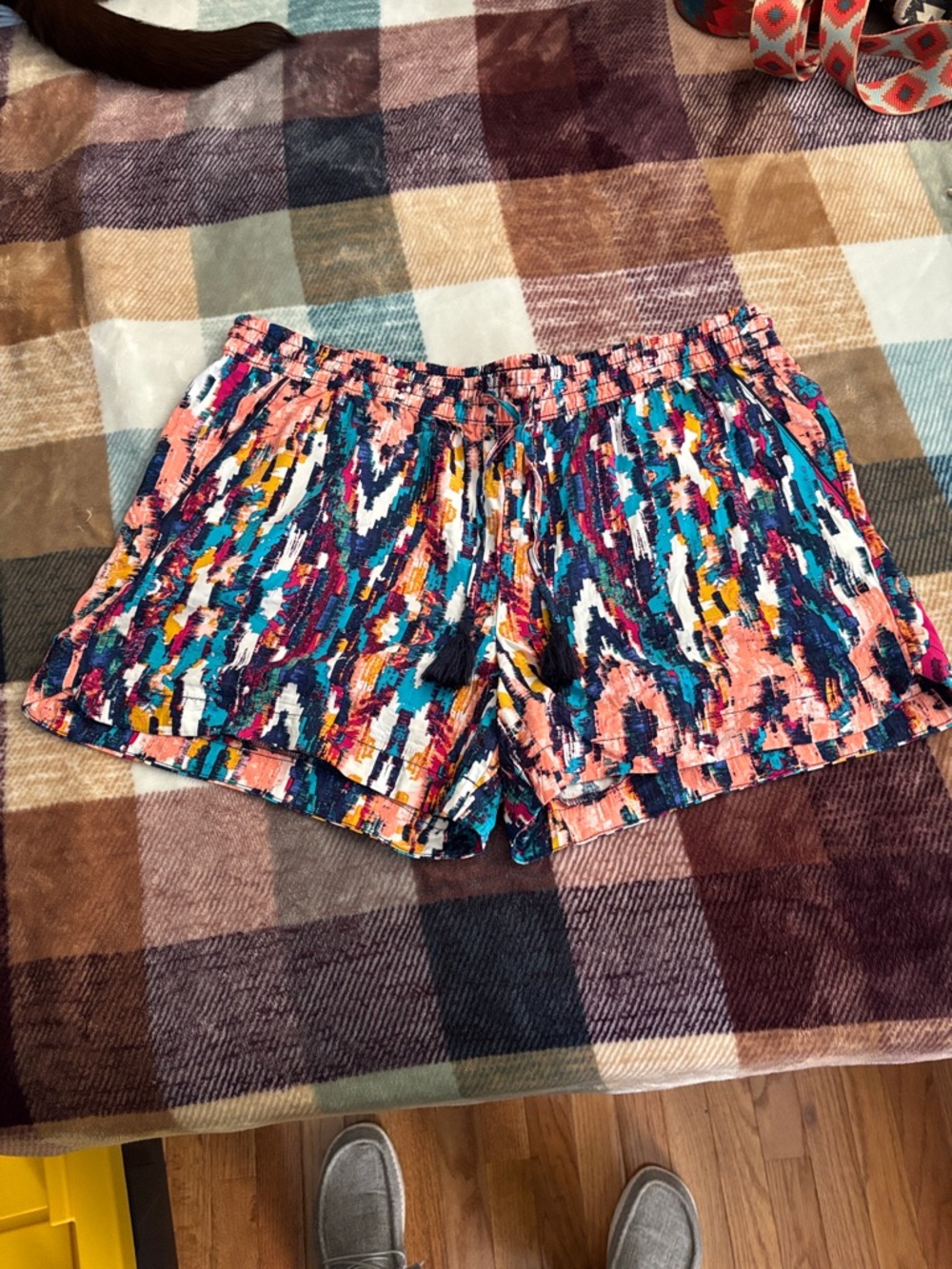 a.n.a Multicolor High Waist Drawstring Shorts